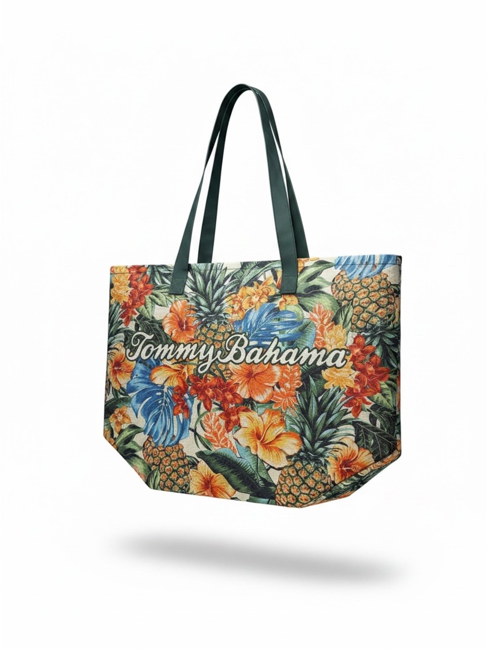 Tommy Bahama tropical Canvas Tote like new condition travel resortwear beach EUC